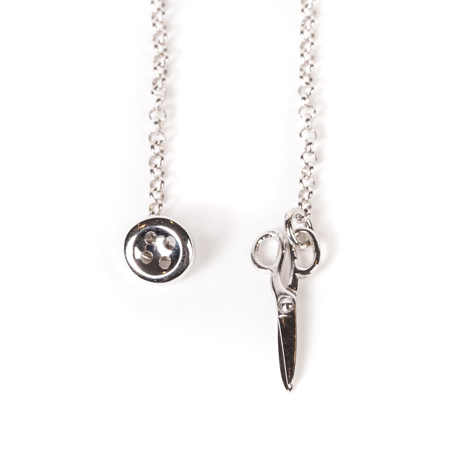 Knopflochkette "Sartorial Scissor" aus Sterling Silber - Handarbeit